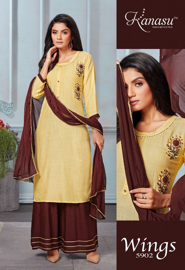 Kanasu Wings Festive Wear Rayon Printed Designer Ready Made Collection